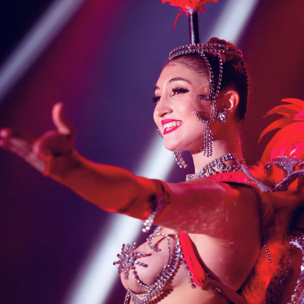 Danseuse pensant un dîner spectacle