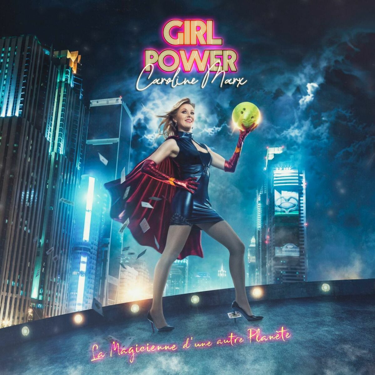 caroline marx sur l'affiche de son spectacle girl power