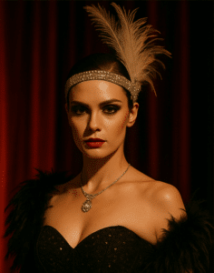 Coiffure cabaret femme avec accessoire headband
